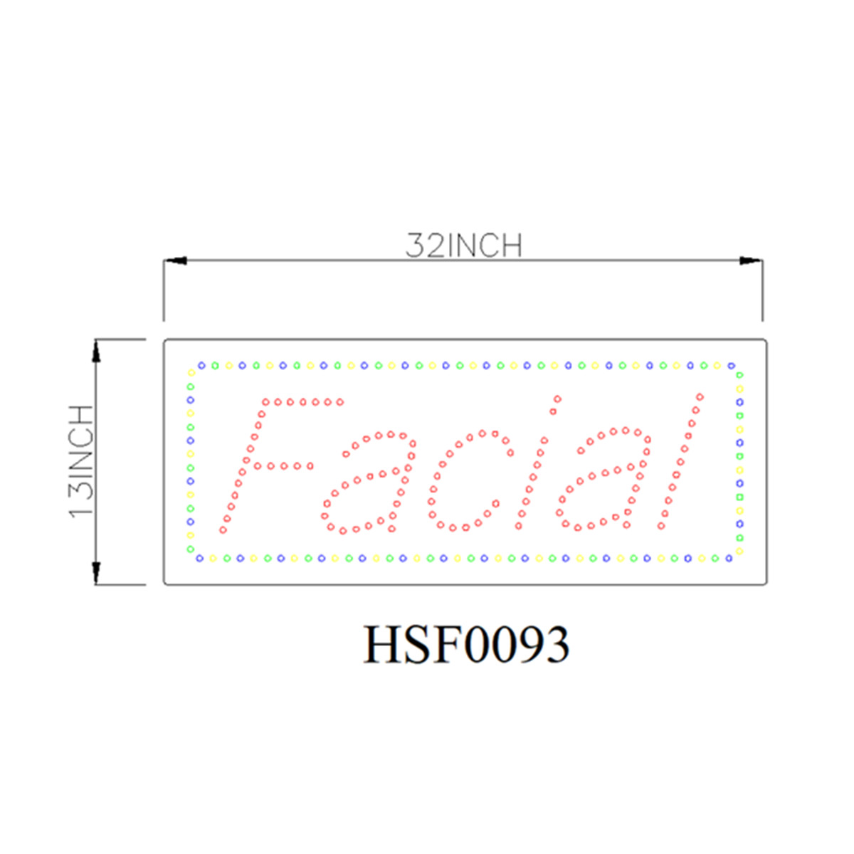 facial led sign