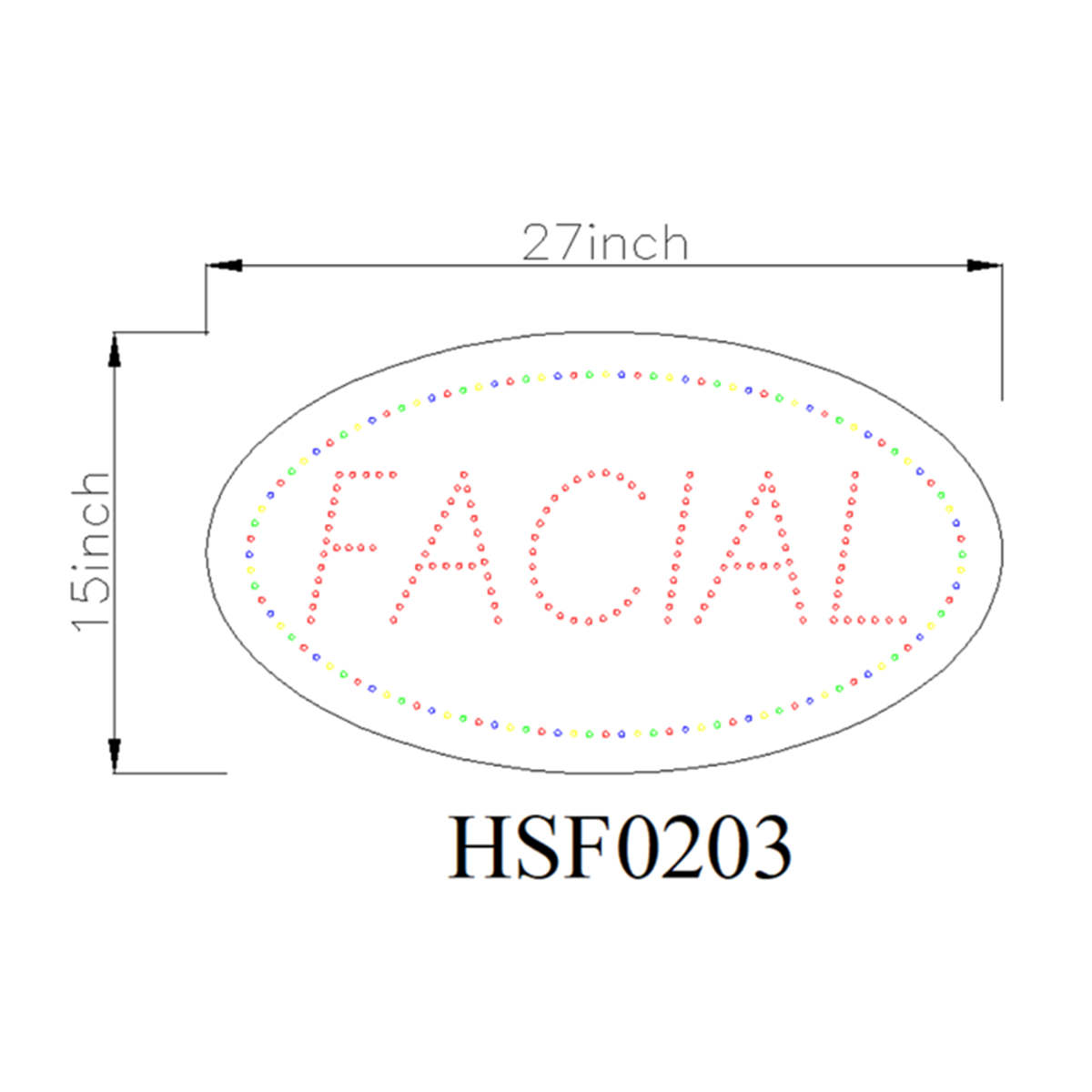 facial led sign