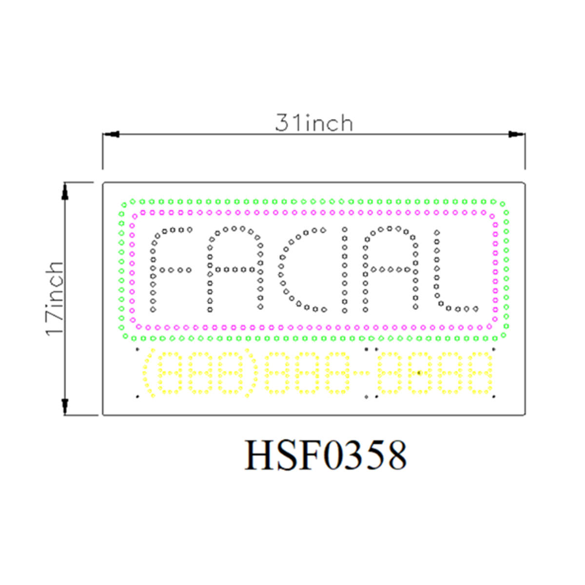 facial led sign