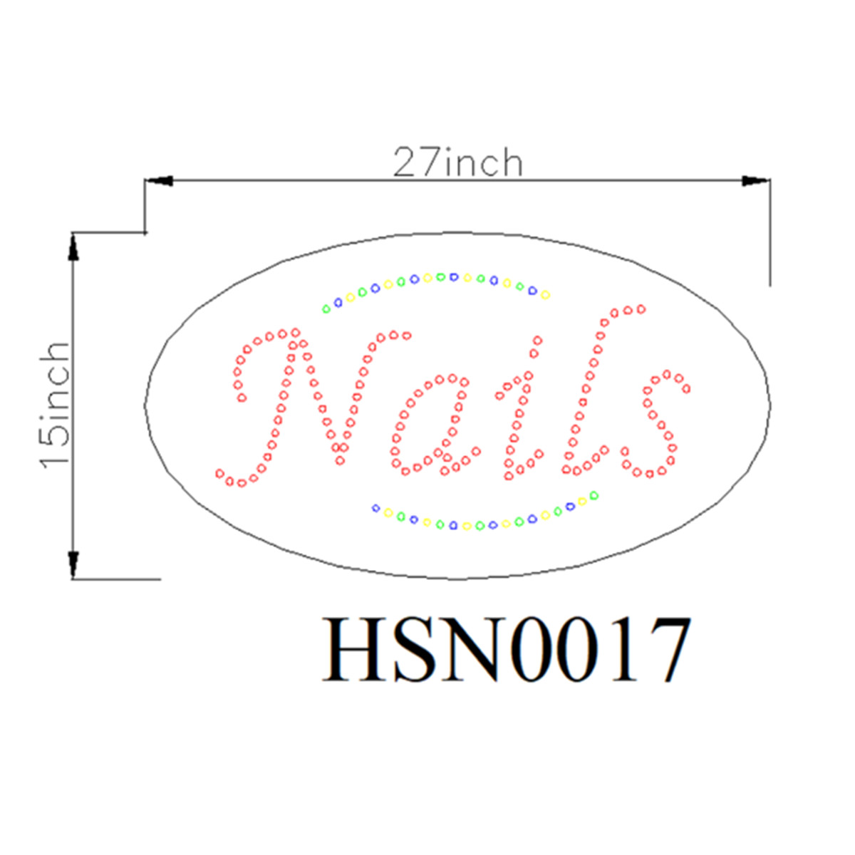 nails led sign