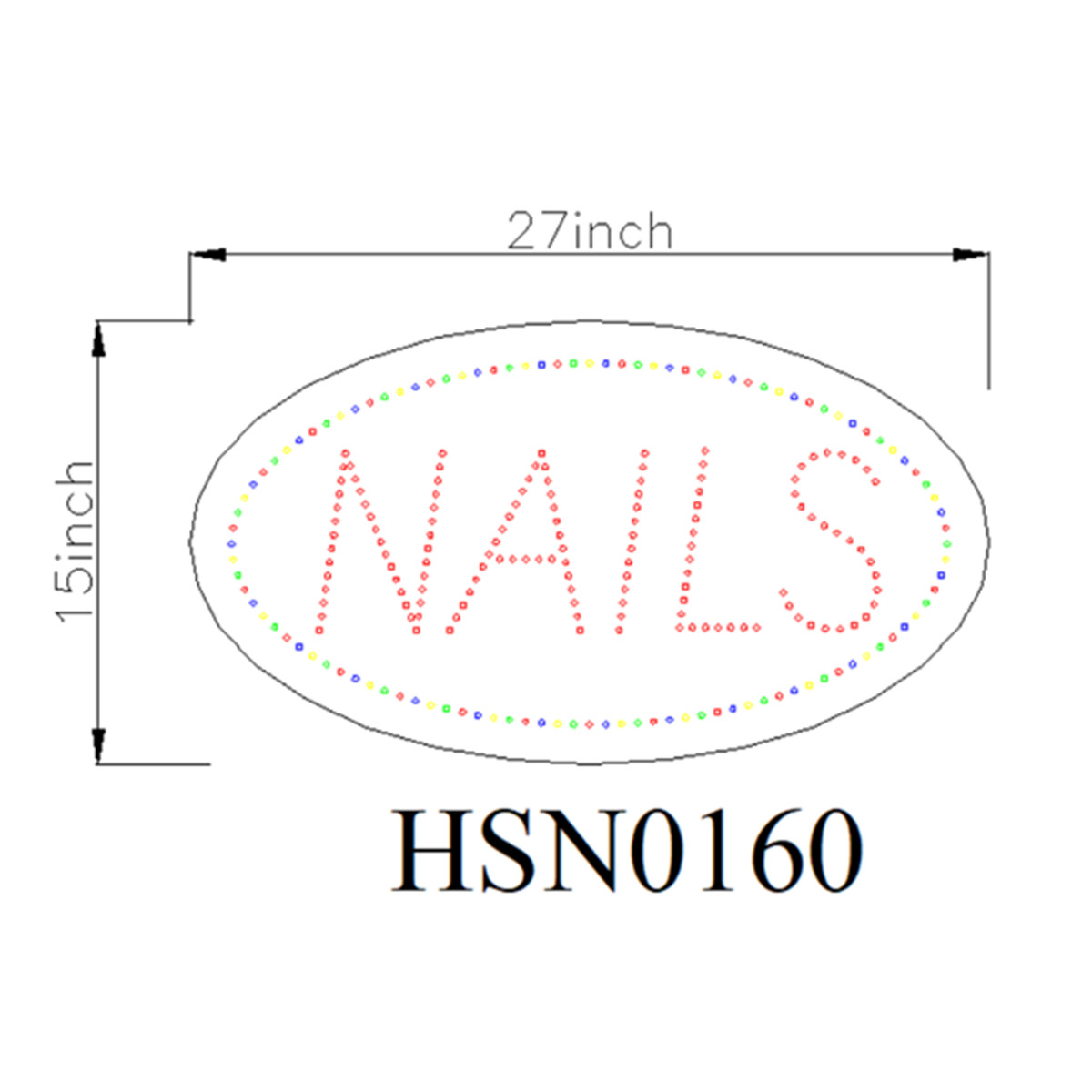 nails led sign