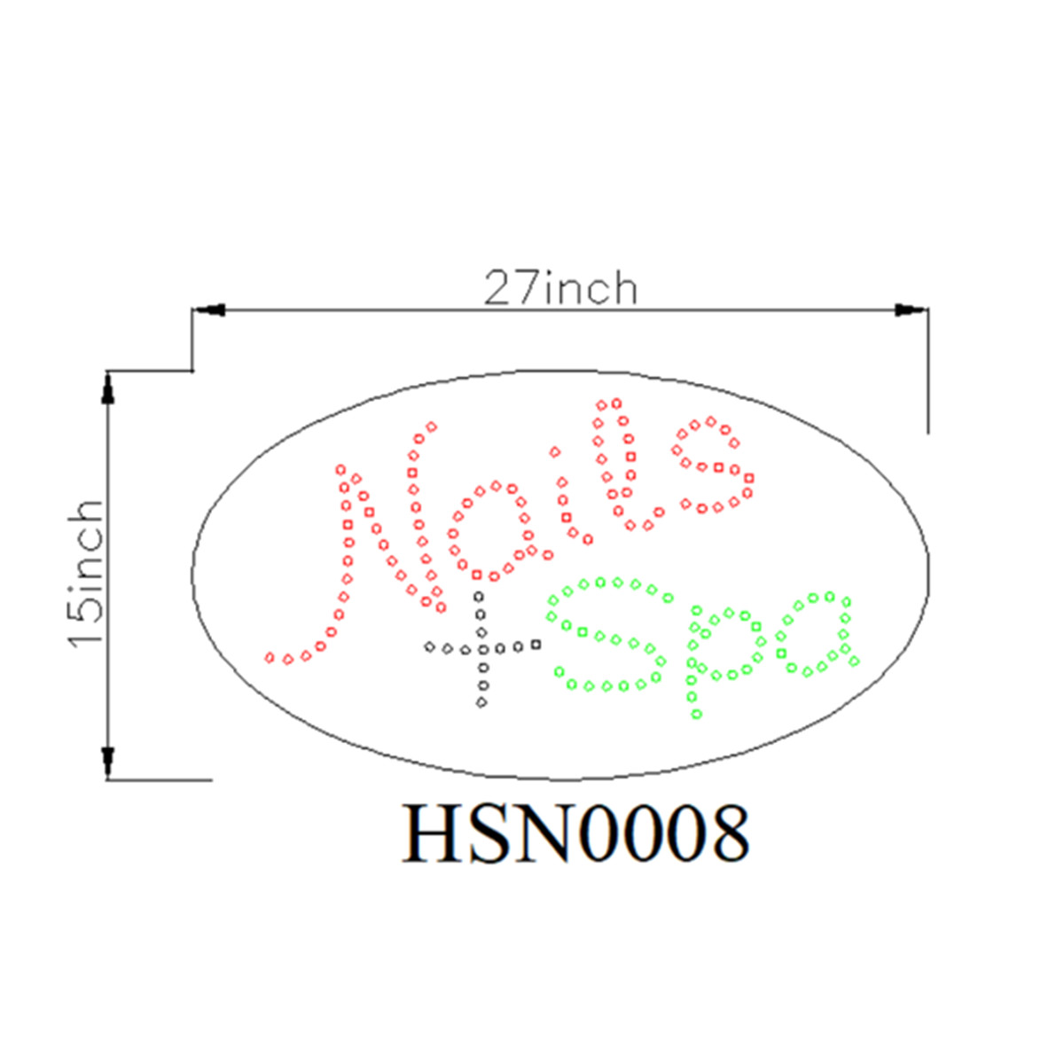nails spa business led sign