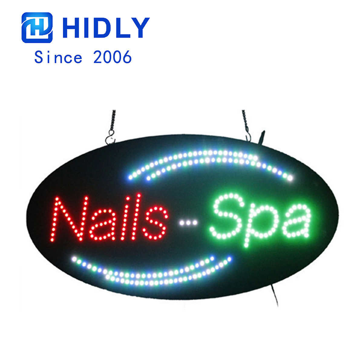 nails spa business led sign