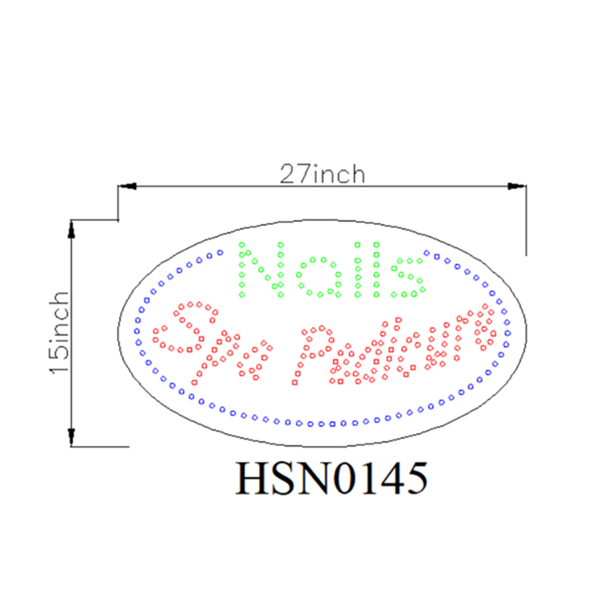 nails spa business led sign