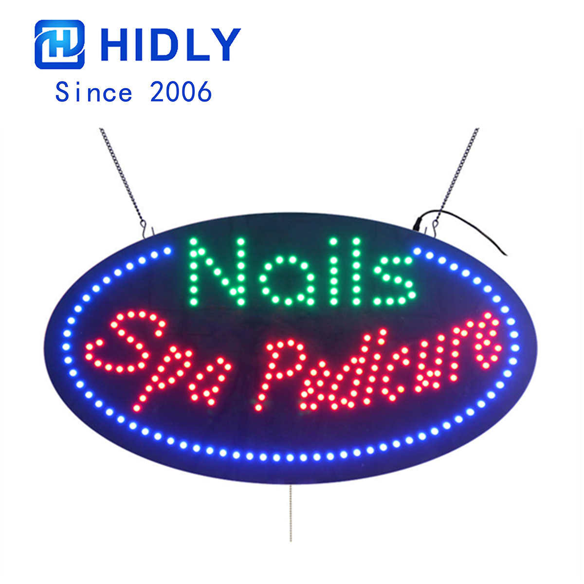 nails spa business led sign