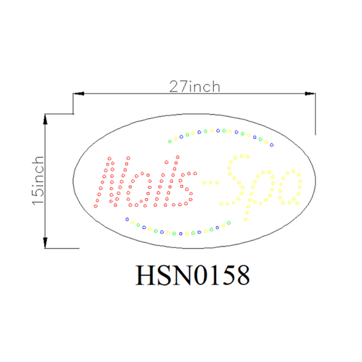 nails spa business led sign