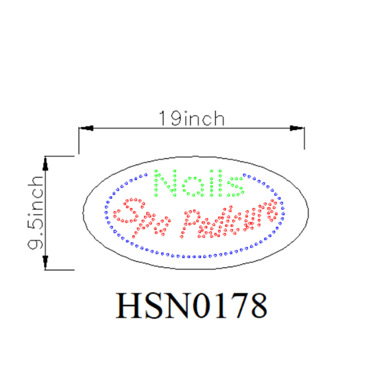 nails spa business led sign