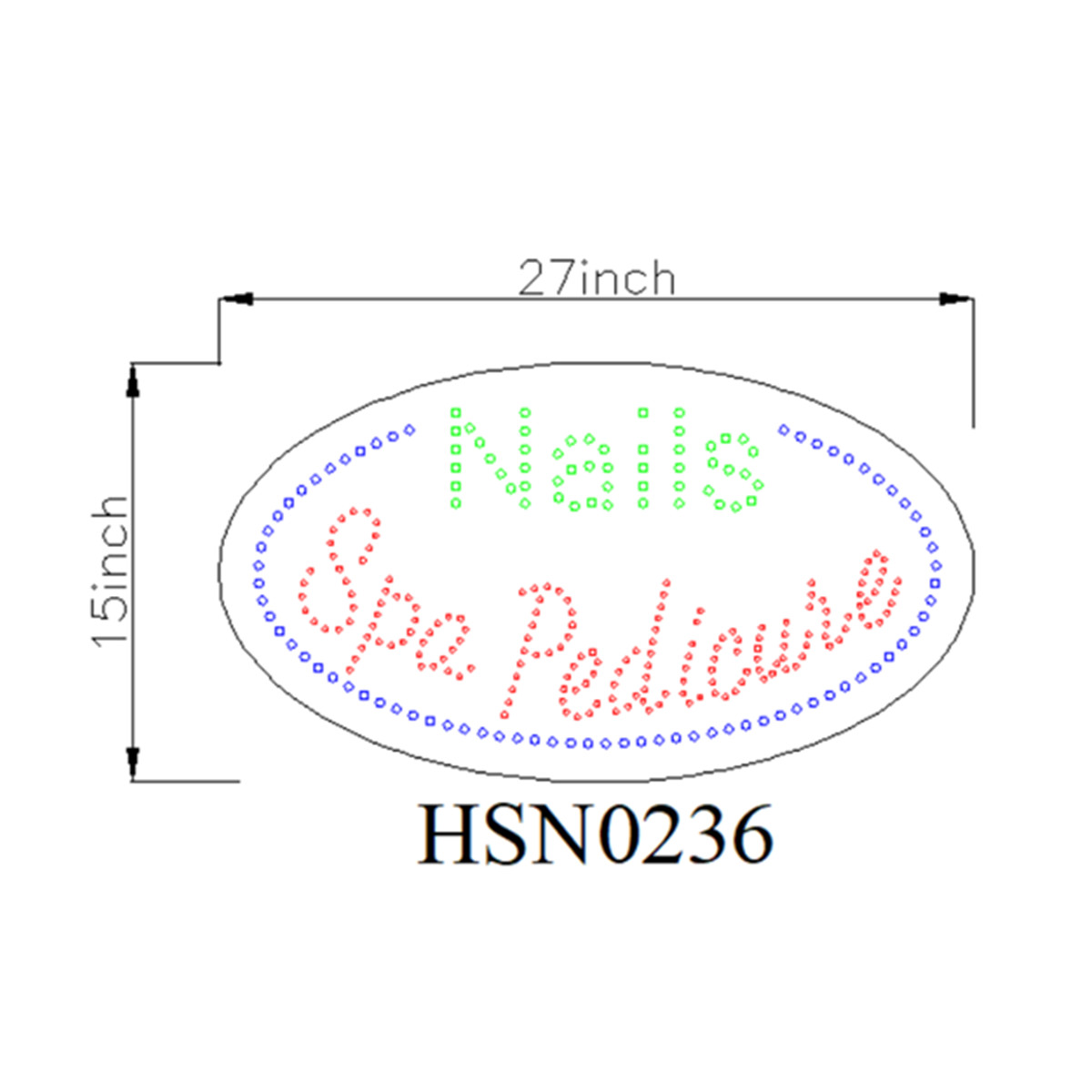 nails spa business led sign