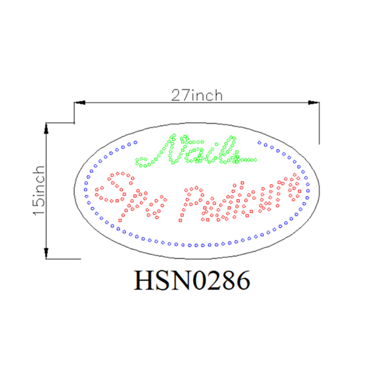 nails spa business led sign