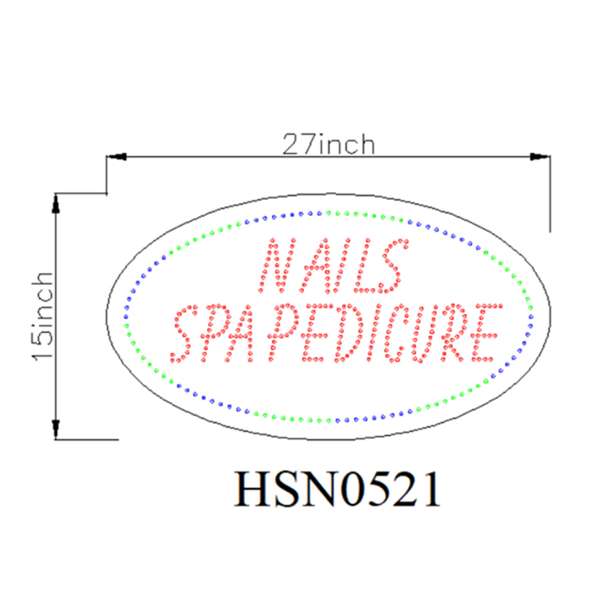 nails spa business led sign