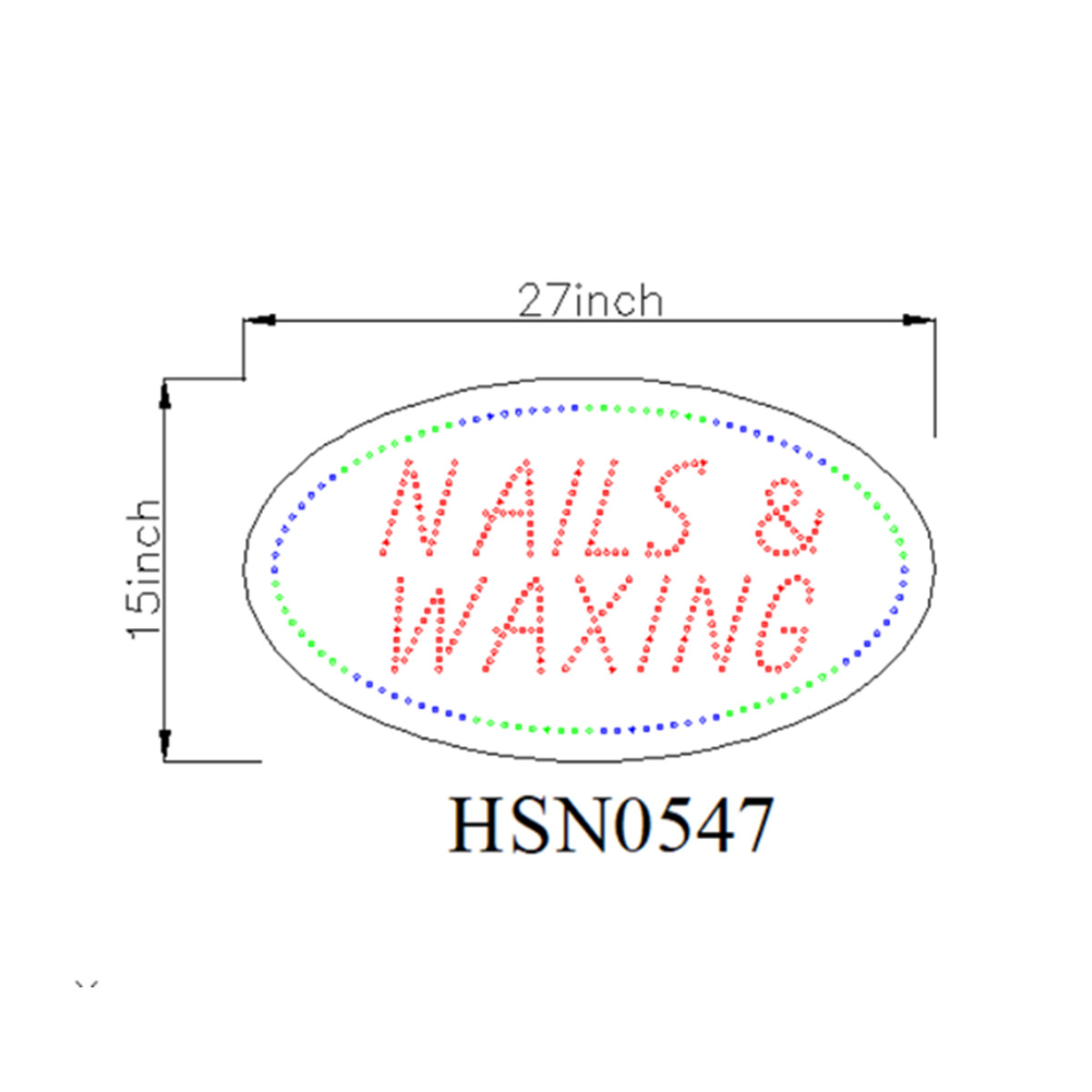 nails waxing custom sign