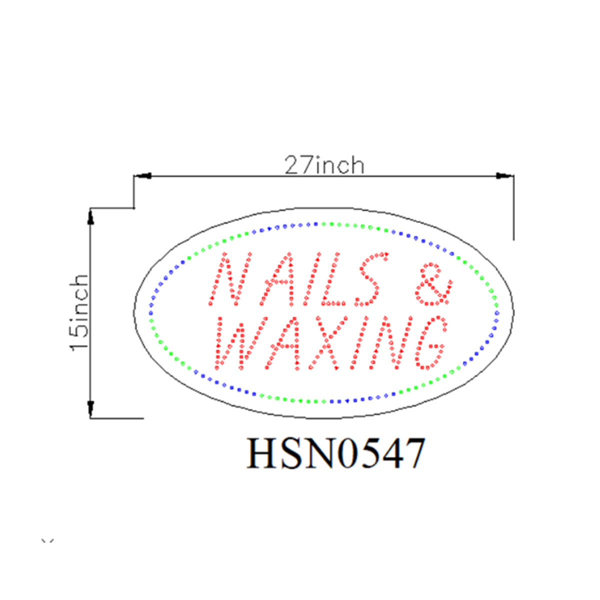 nails waxing custom sign