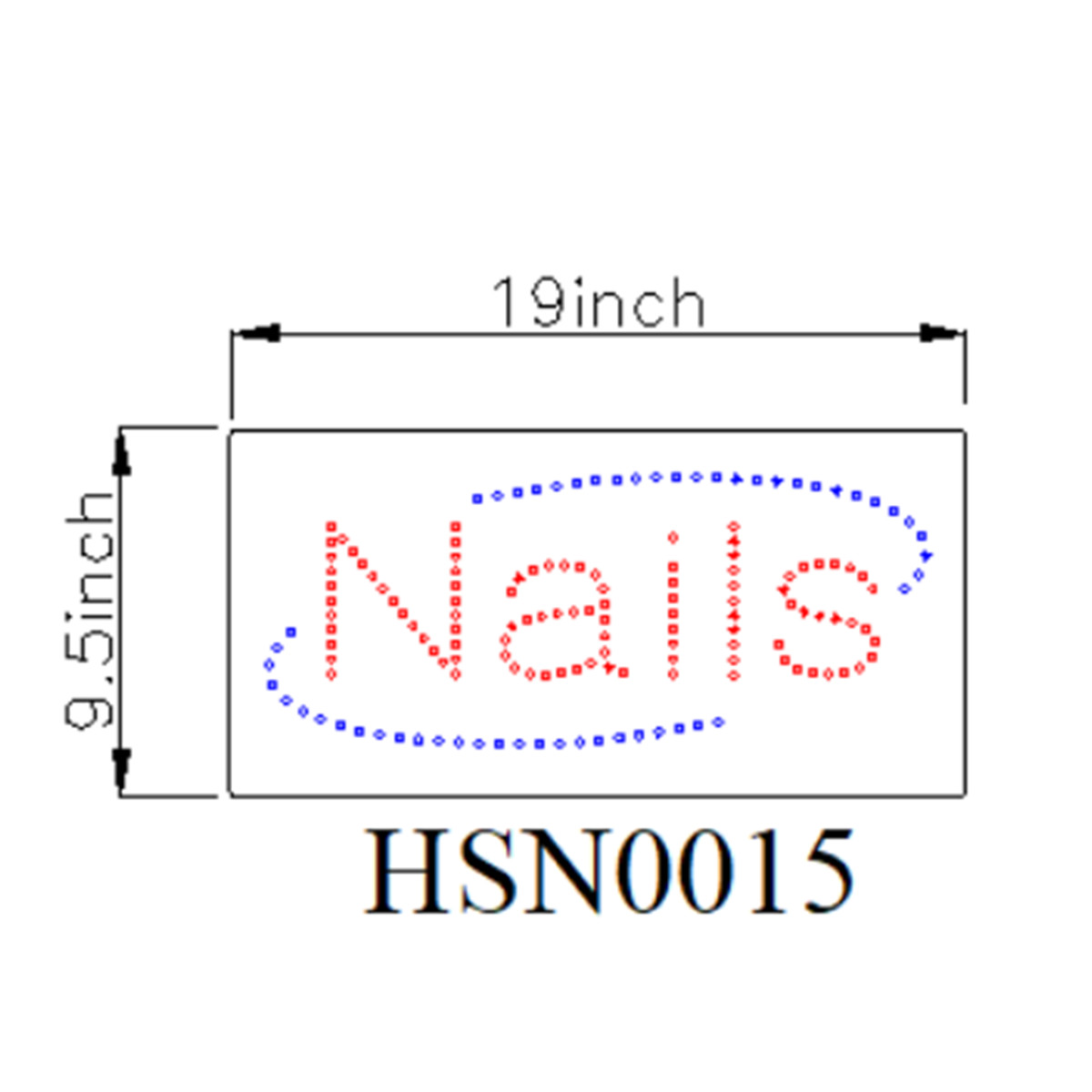 Nails window led sign