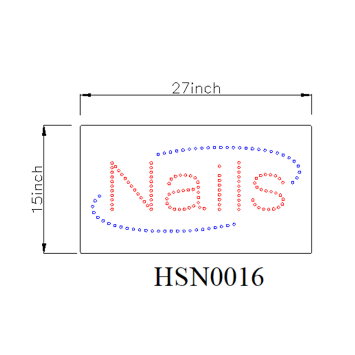 Nails window led sign