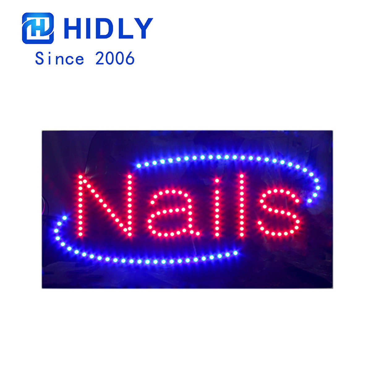 Nails window led sign