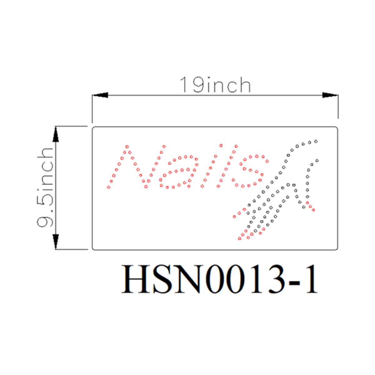Nail window led sign