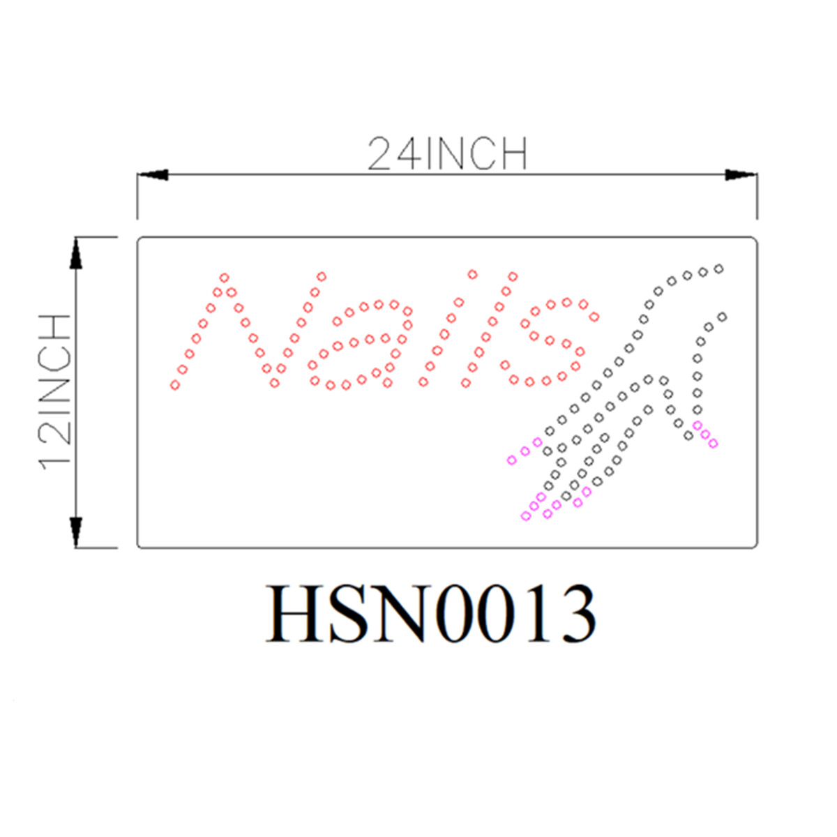 Nail led dot sign