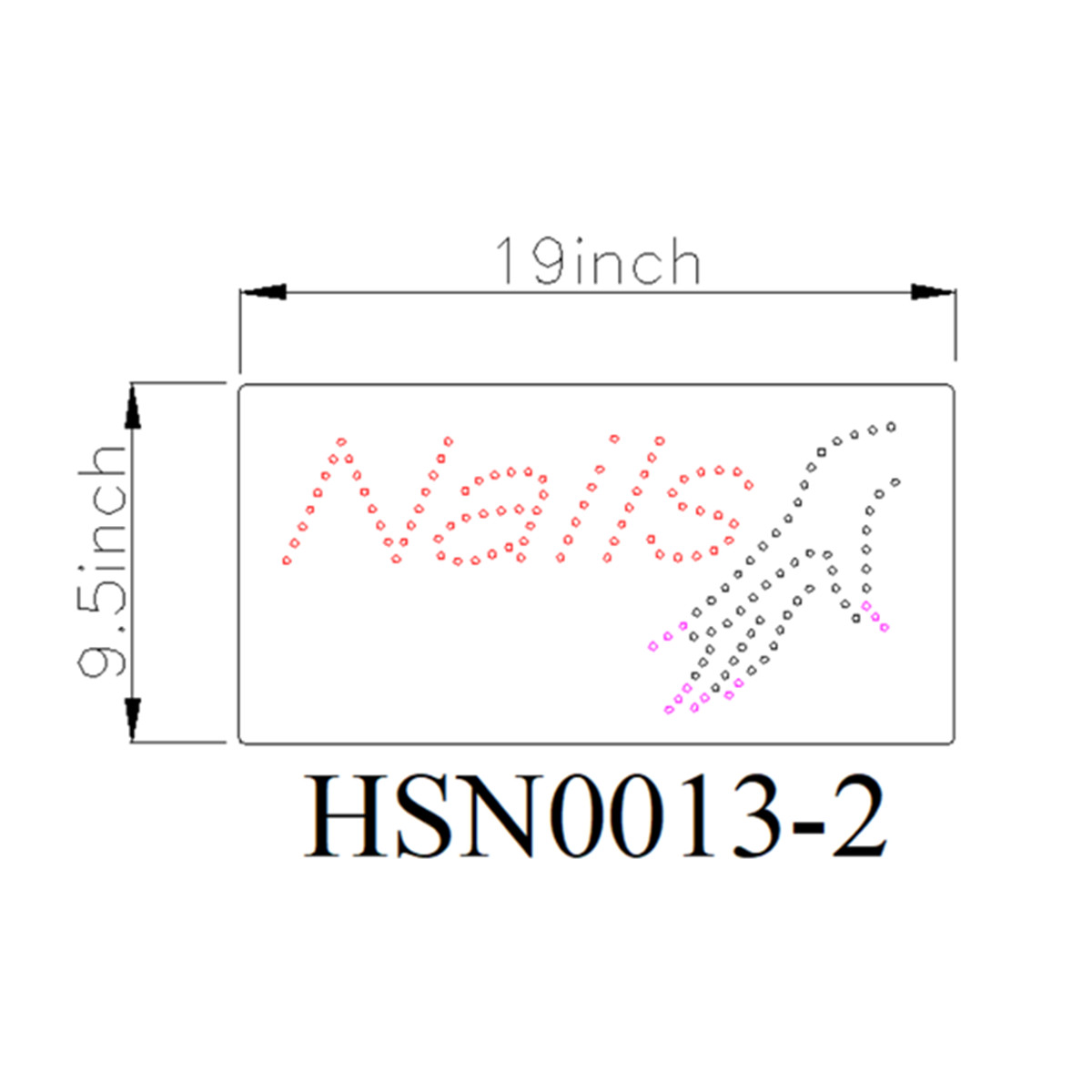 Nail led dot sign