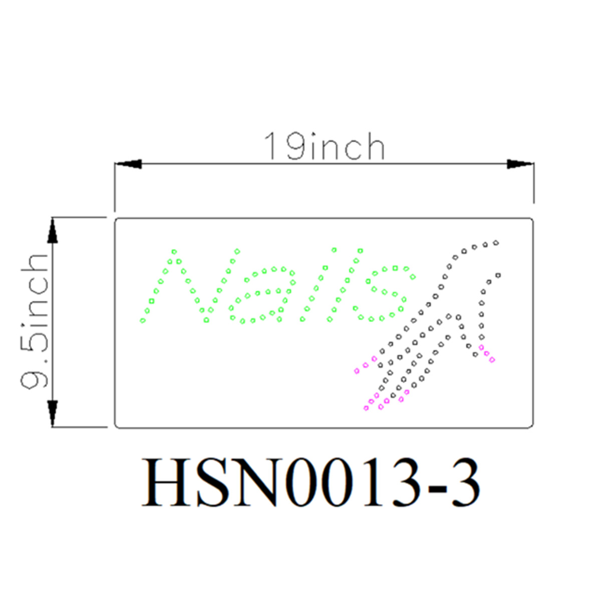 Nail led dot sign