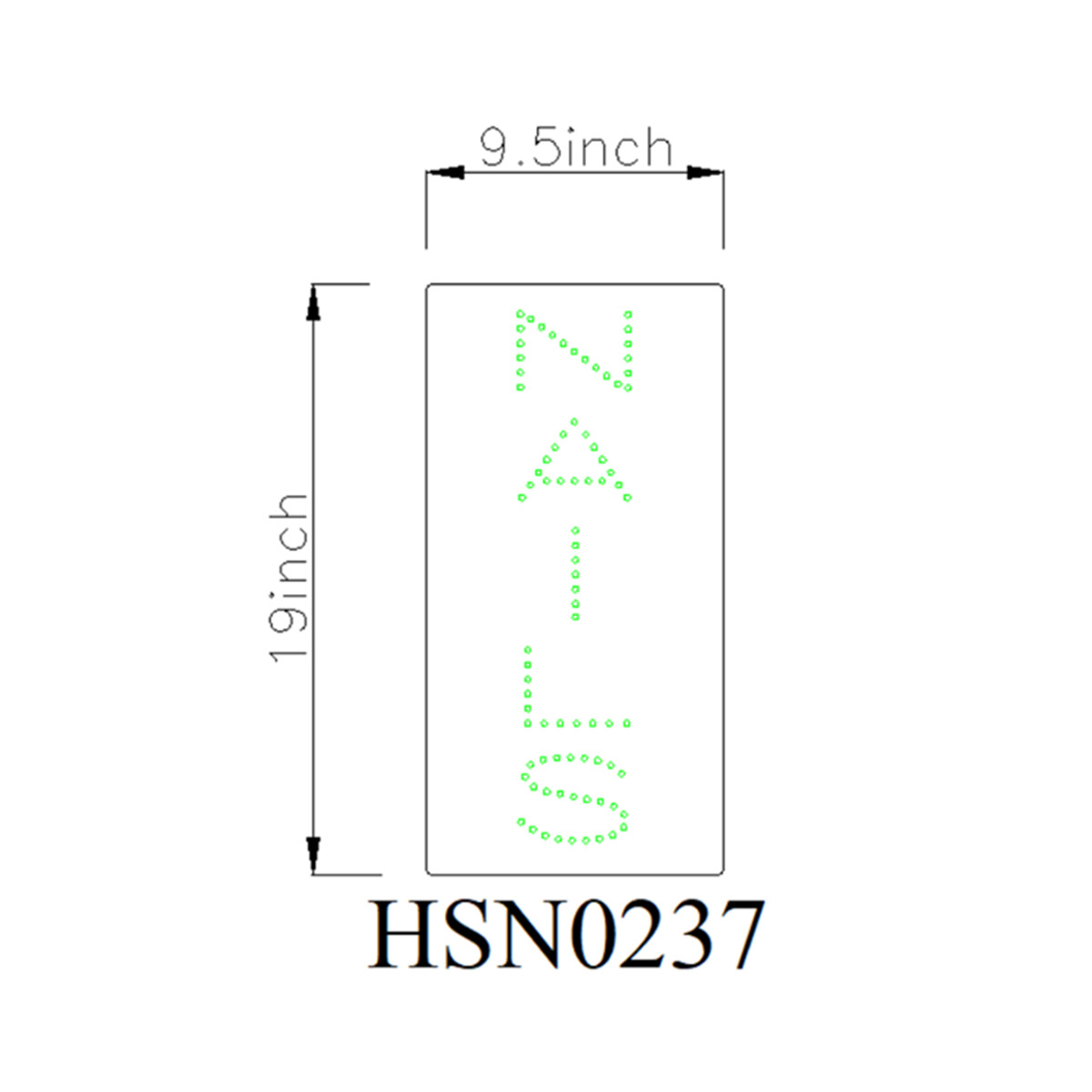 Nails animated led sign