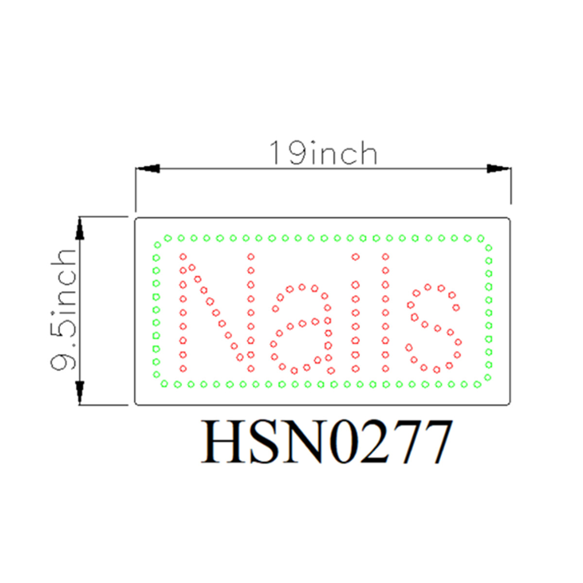 Nails animated led sign