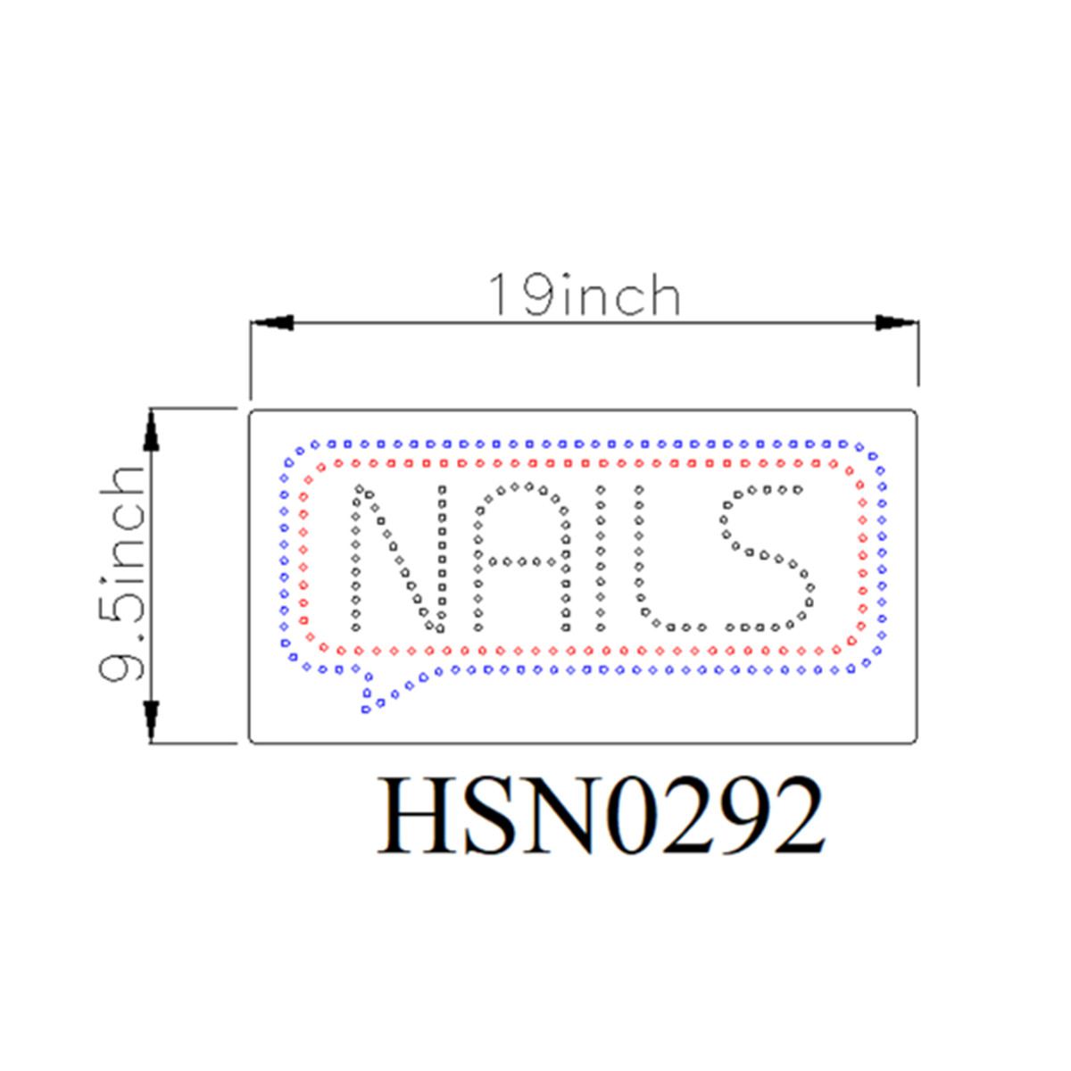 Nails window led sign