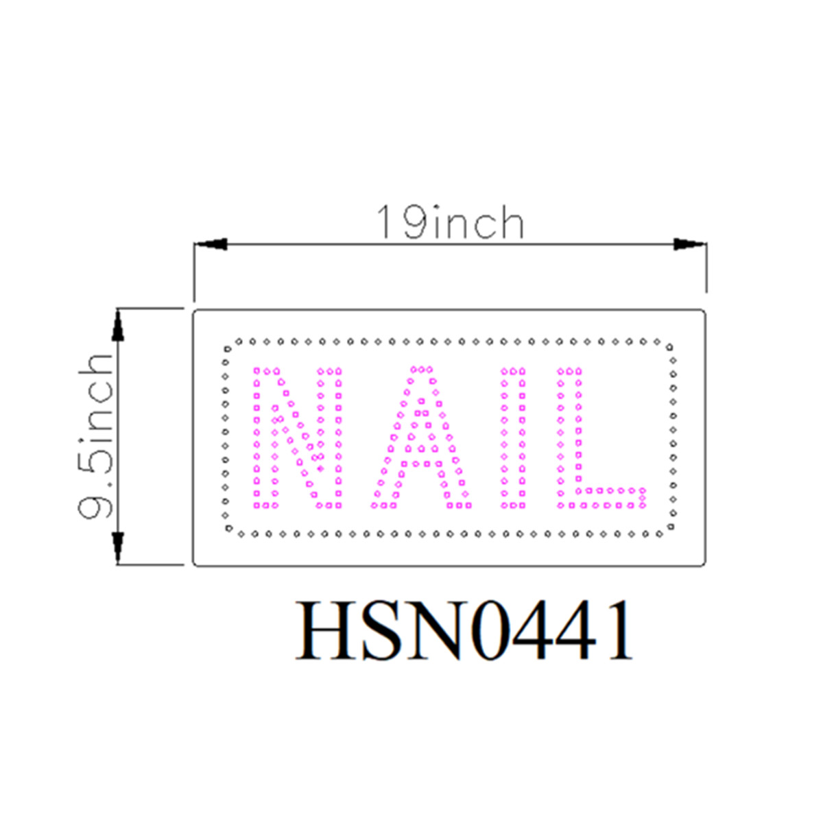 Nails animated led sign