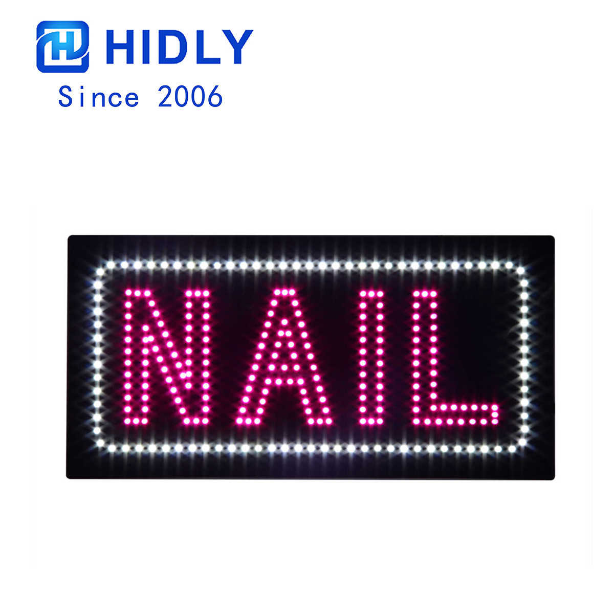 Nails animated led sign
