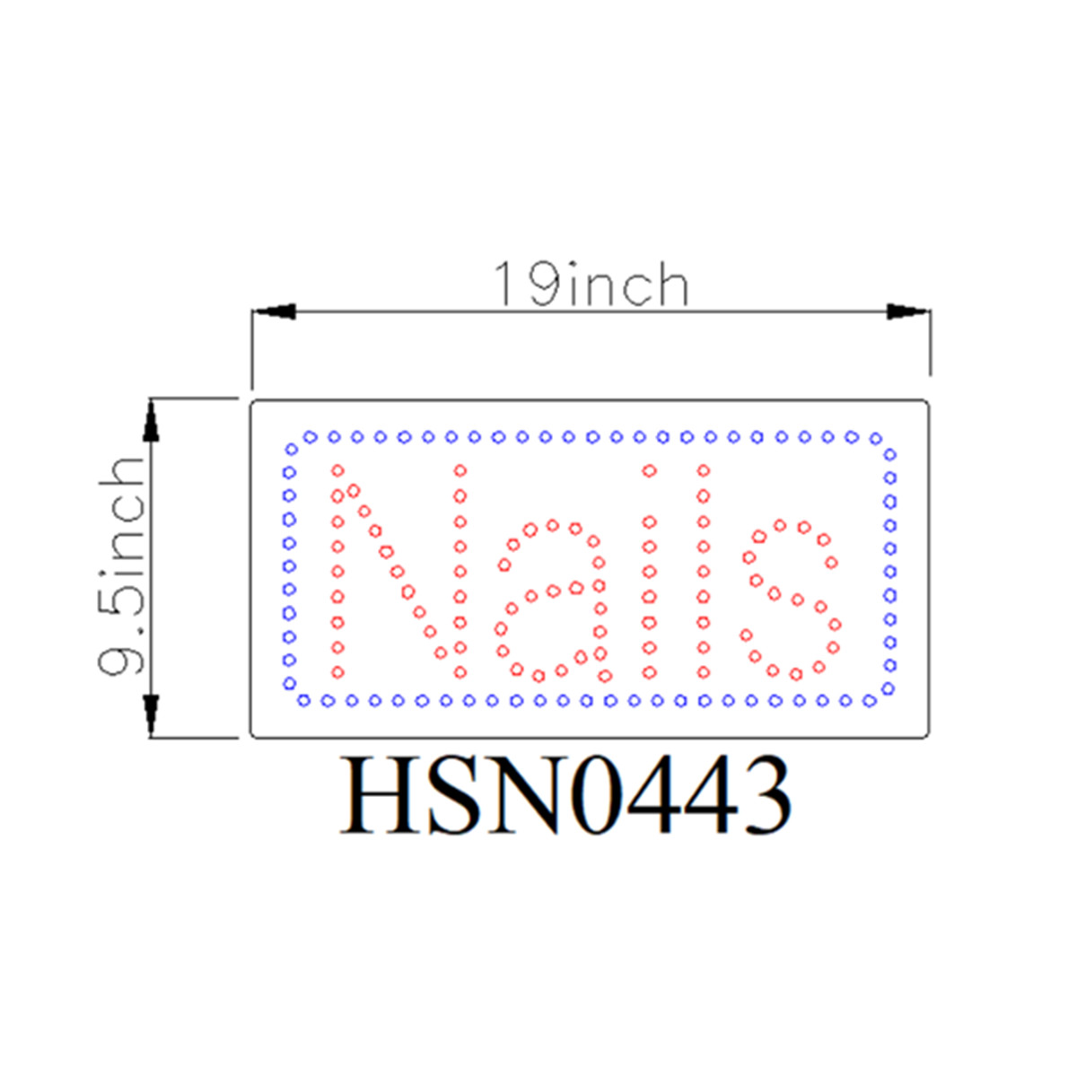 Nails window led sign