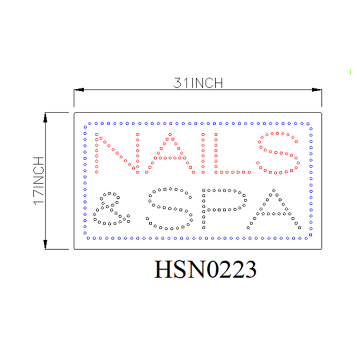 nails spa led sign