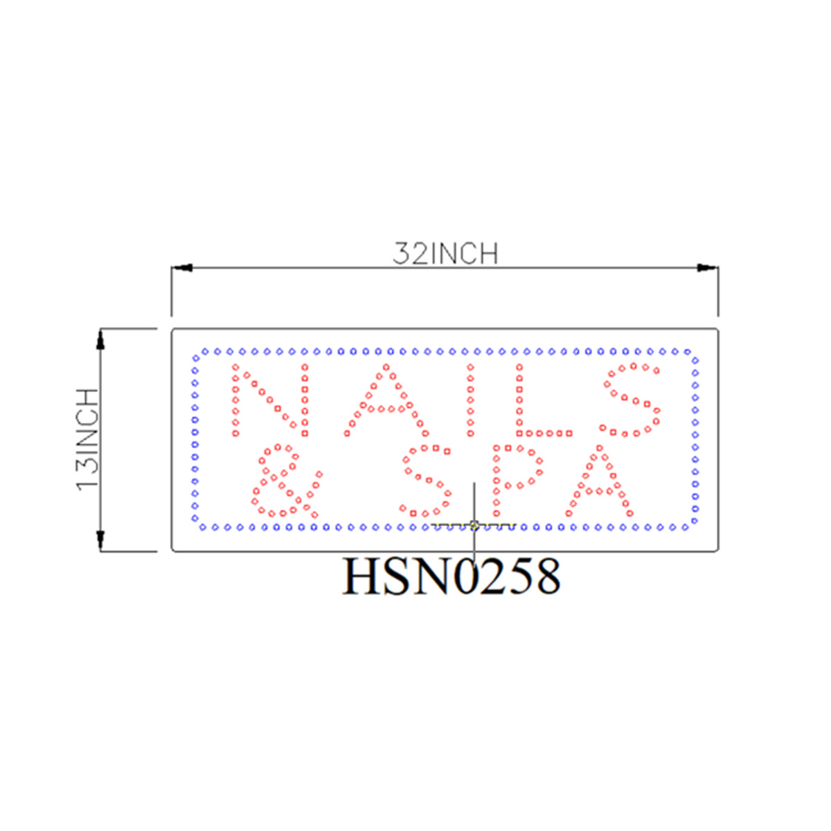 nails spa led sign