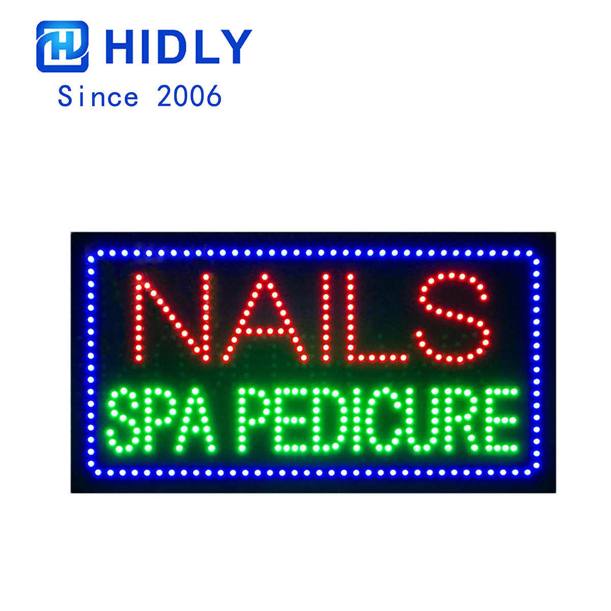 nails spa pedicure sign