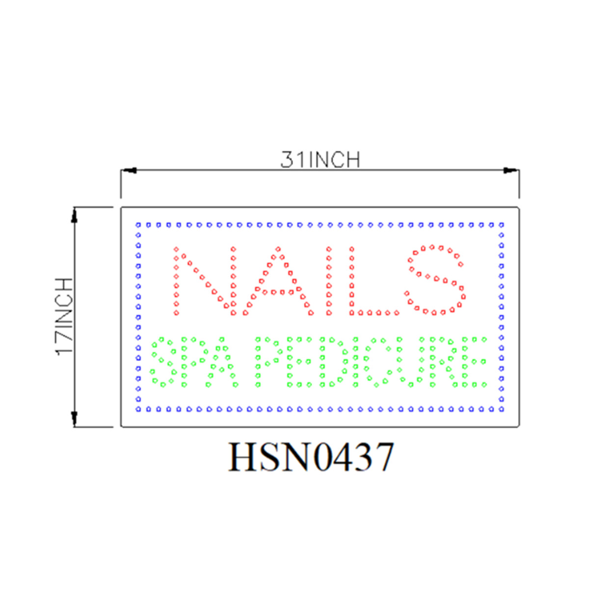 Nails SPA Pedicure LED Sign