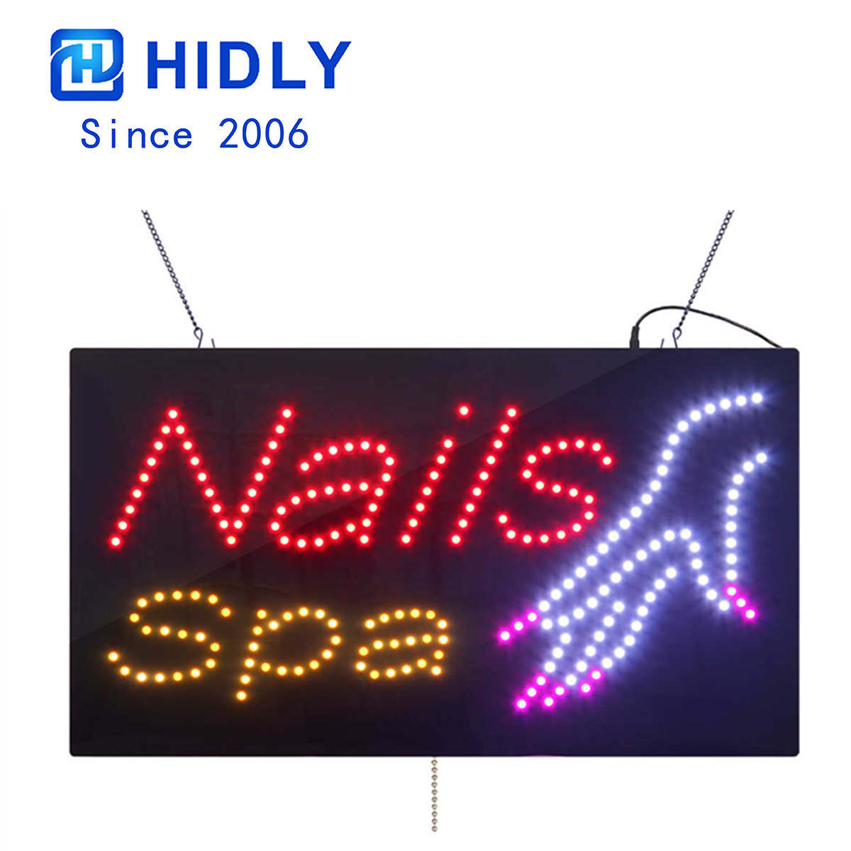 nails spa animated sign
