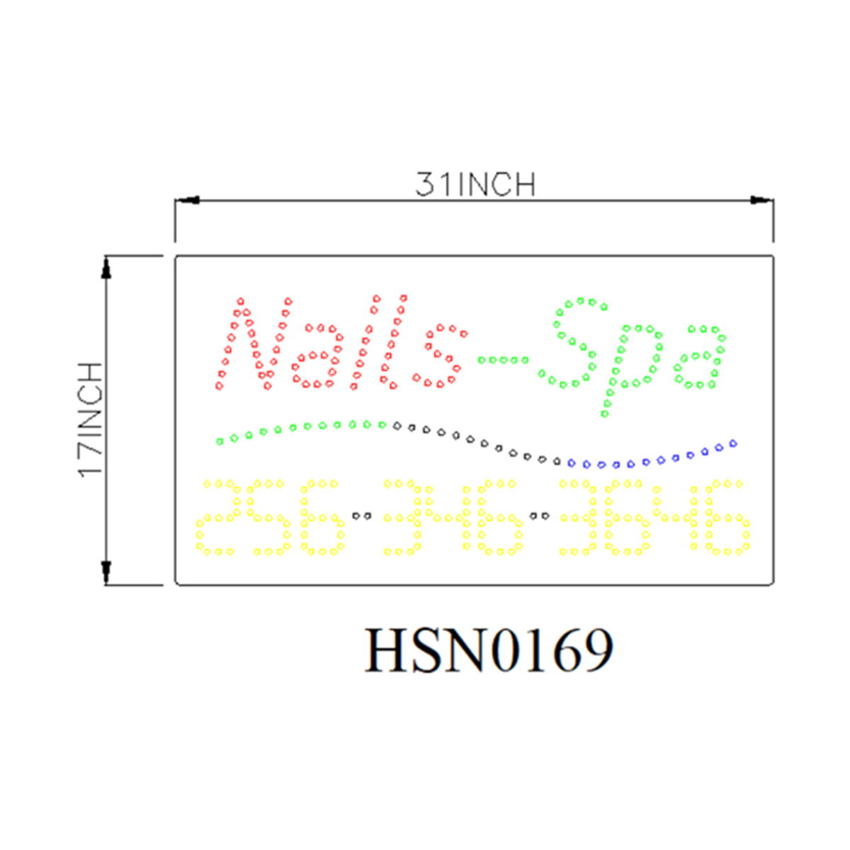 nails spa dot sign