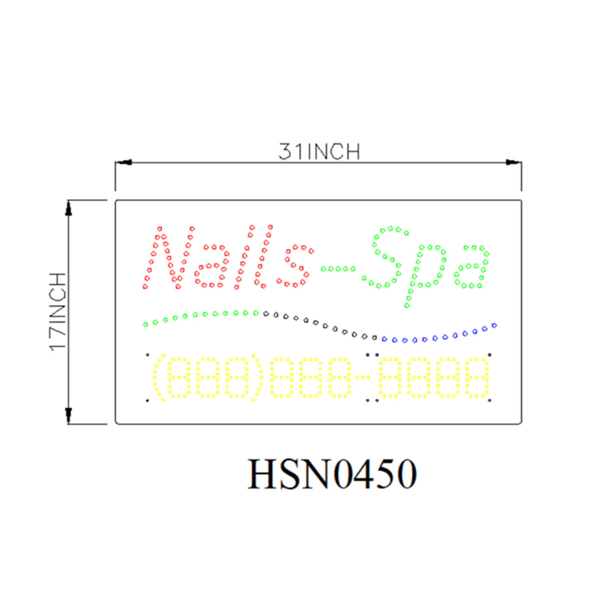 nails spa dot sign