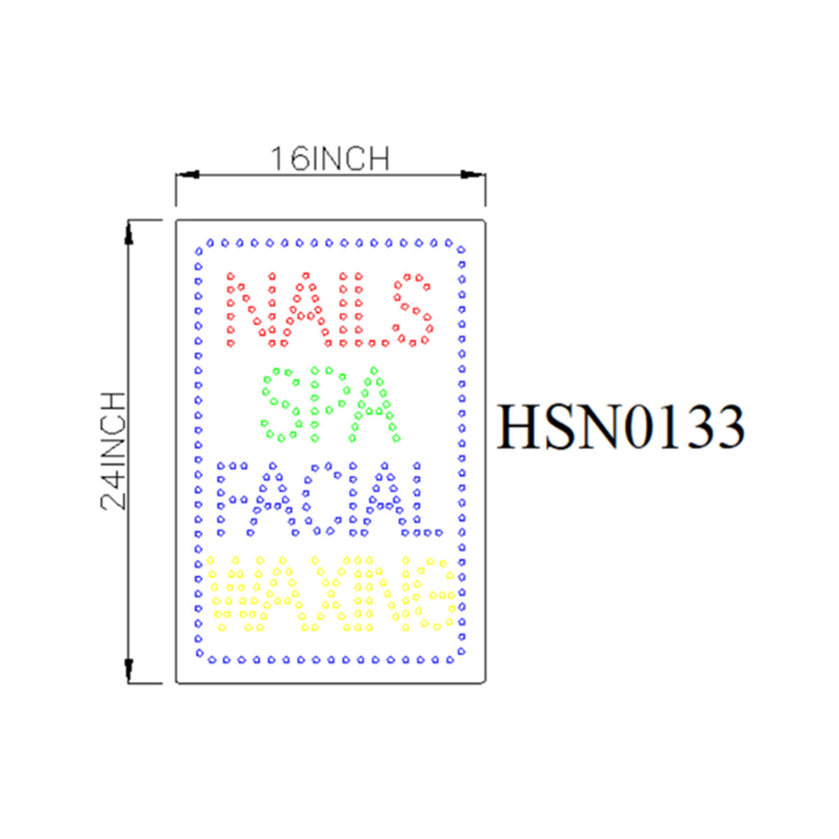 Nails SPA Vertical Sign