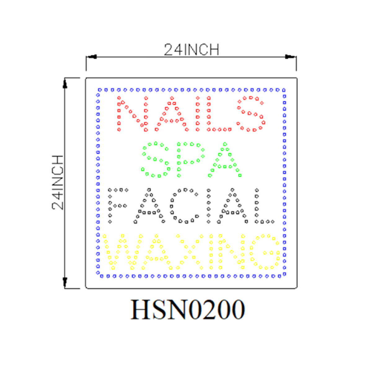 Nails SPA Large LED Sign