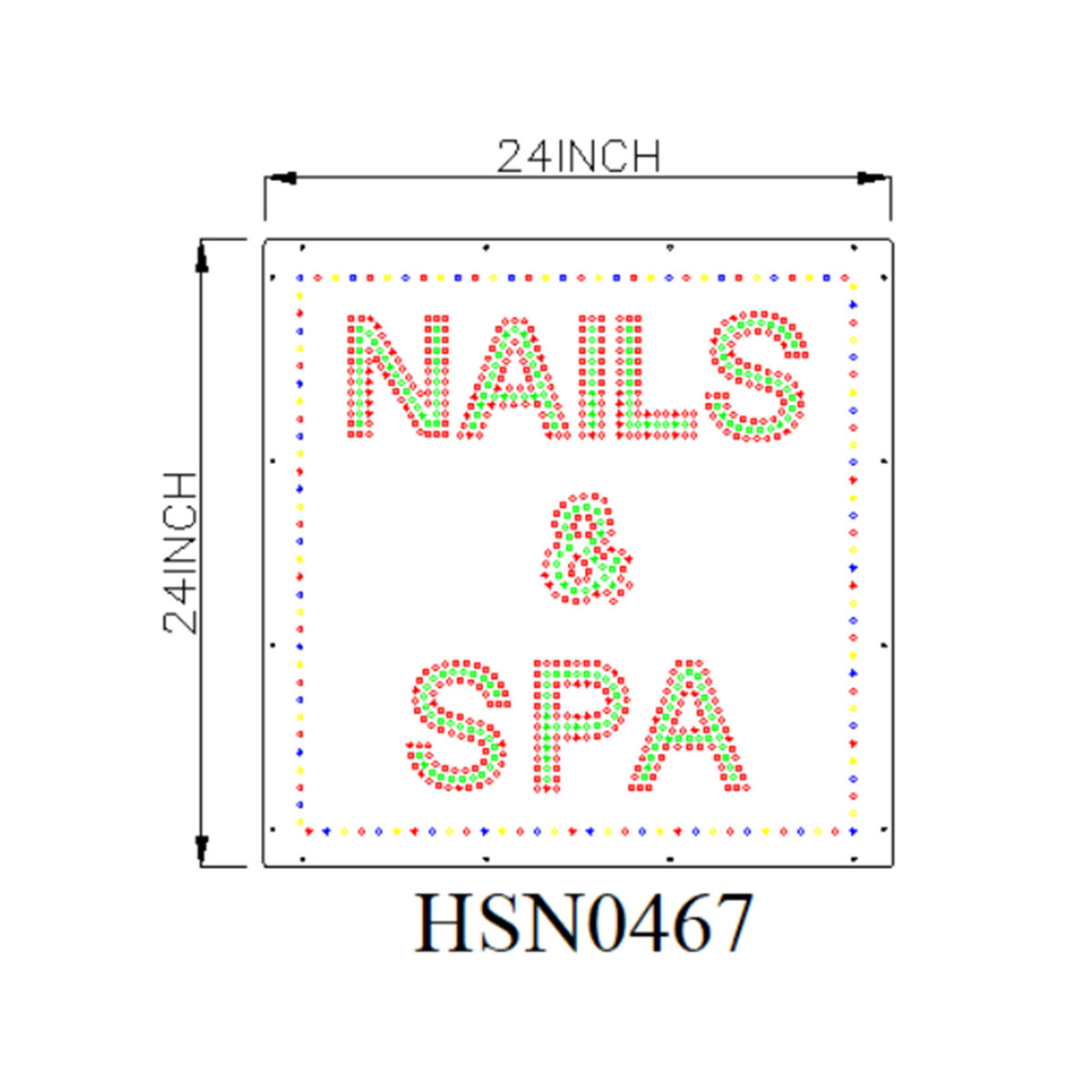Nails SPA Large LED Sign