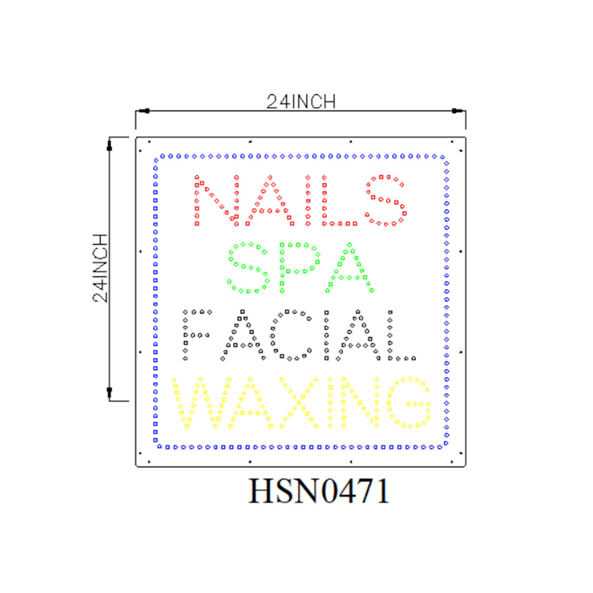 Nails SPA Large LED Sign