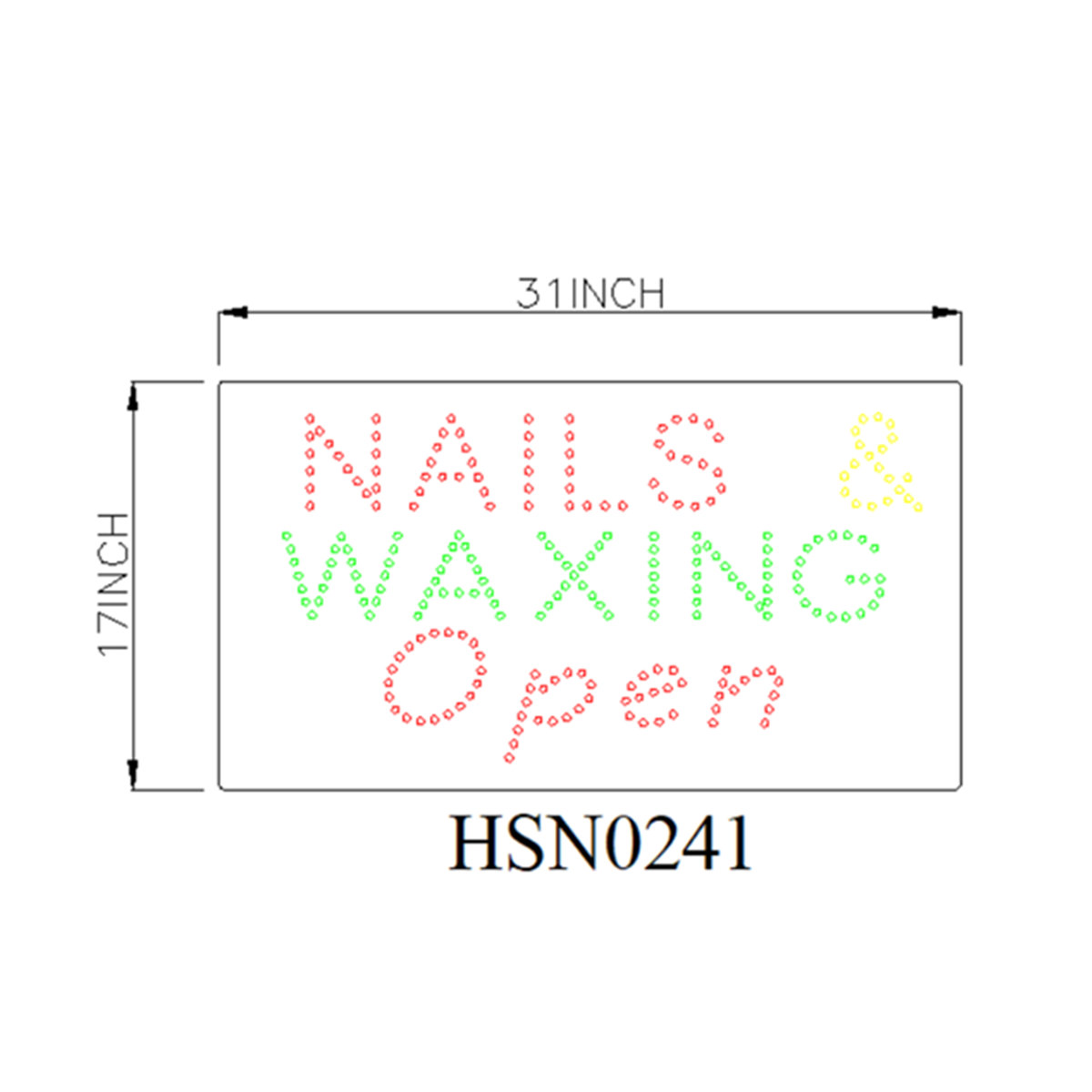 nails waxing large sign