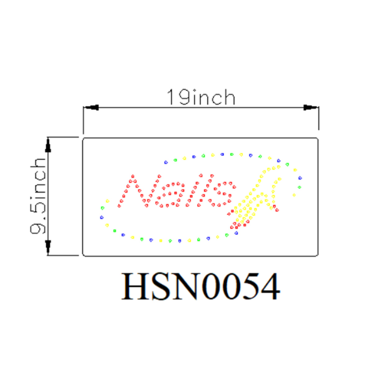 nails large led sign