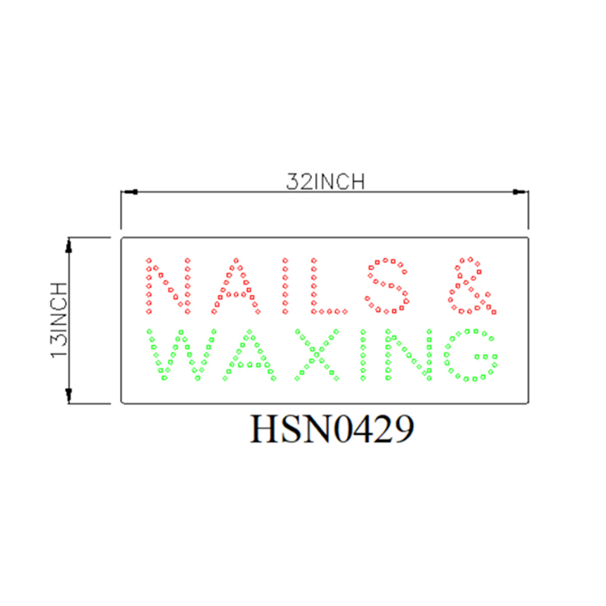 nails waxing business sign