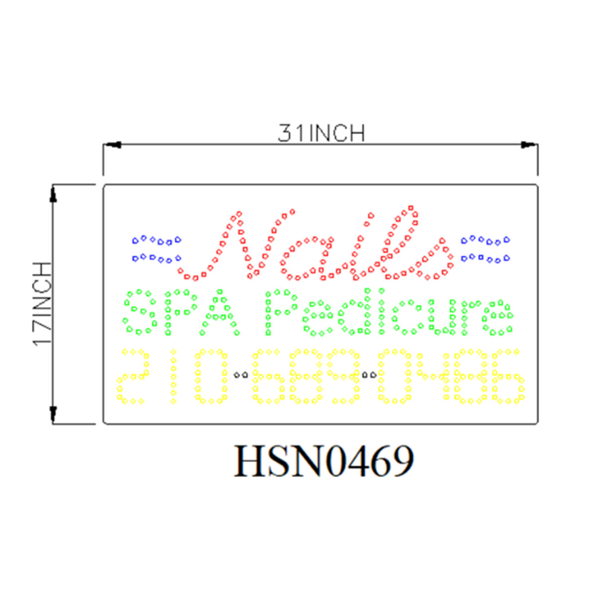 nails spa pedicure dot sign