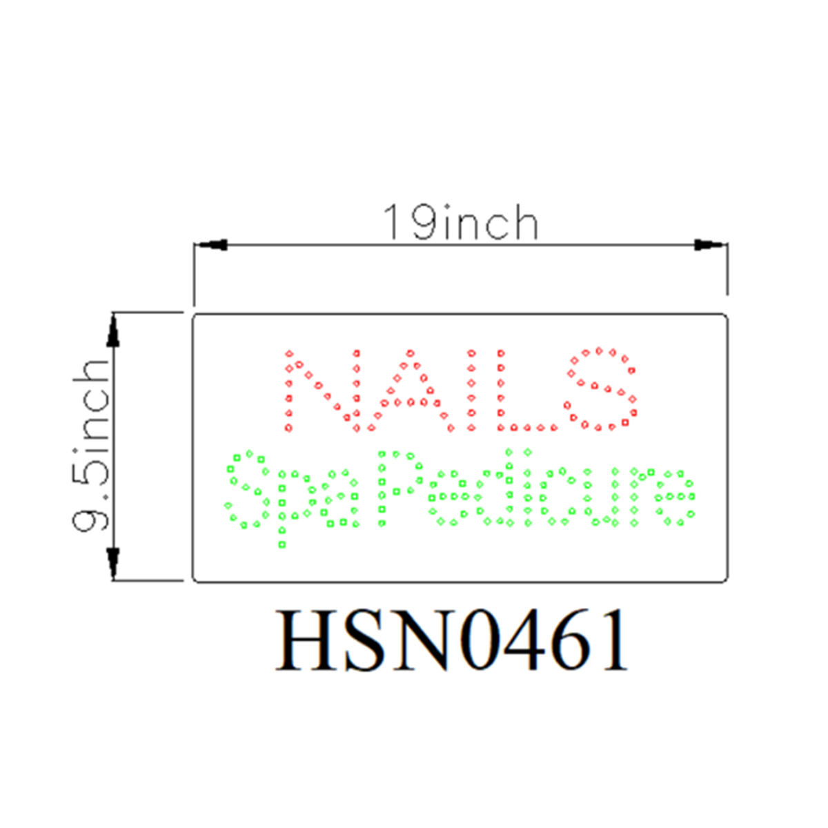 nails spa pedicure led sign