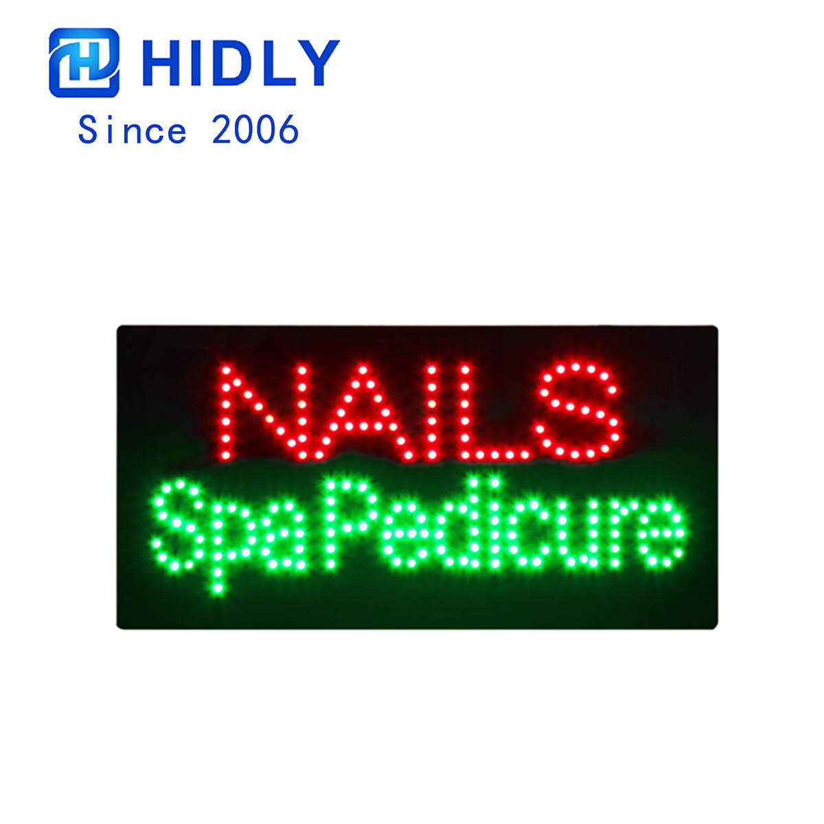 nails spa pedicure led sign