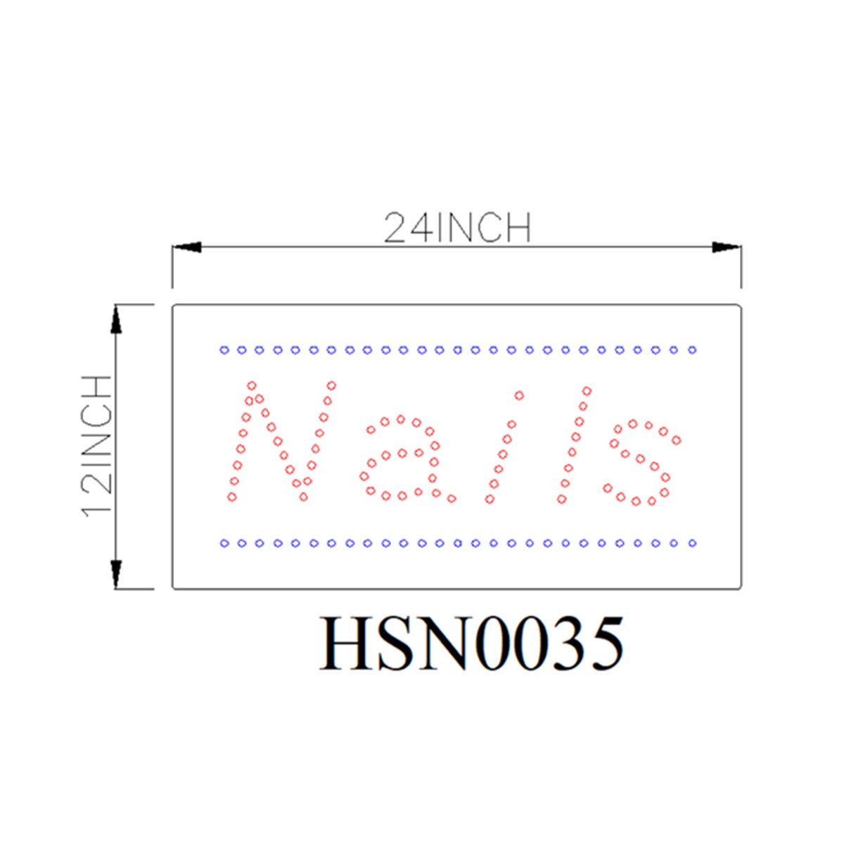 Nails business led sign