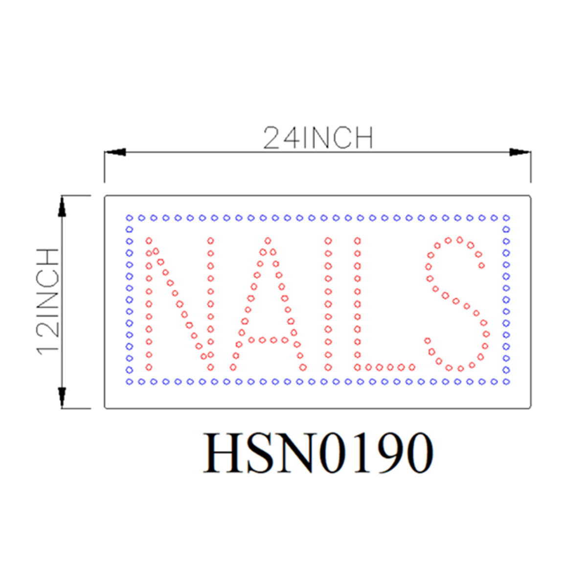 Nails business led sign