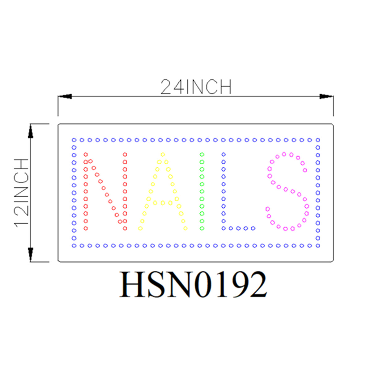 Nails business led sign