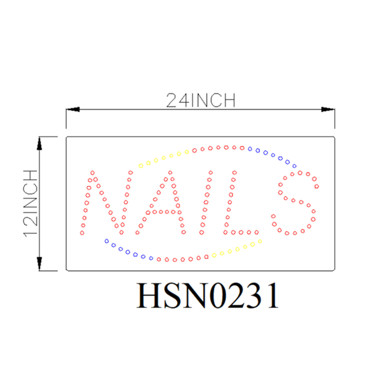Nails business led sign